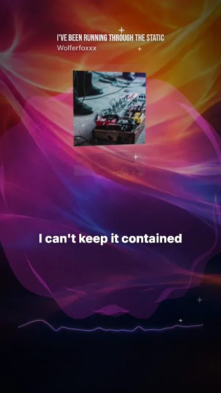 Album lyric video style: a still from its sample