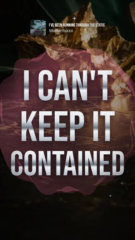 Chrome lyric video style: a still from its sample