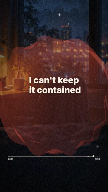 Lo-fi lyric video style: a still from its sample