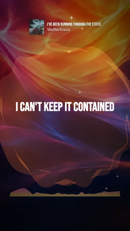 Outline lyric video style: a still from its sample
